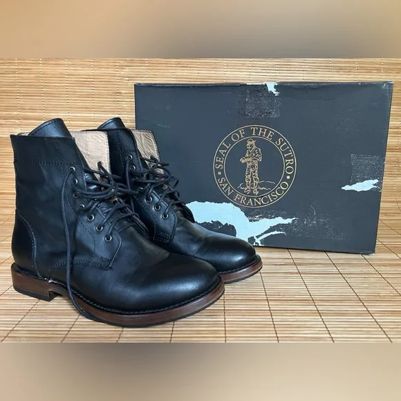 Hand-Crafted Sutro Footwear Mendelle Lace-Up Combat Boots - Picture 4 of 8